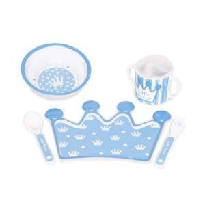  Mud Pie Baby Prince Crown Plate Melamine Set Baby