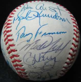 An amazing twenty eight players and coaches signed the ball including 