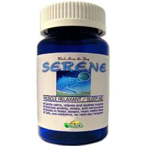 SERENE Muscle Relaxant & Sleep Aid Bottle / Natural / Organics / Good 
