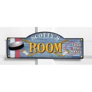  Personalized Hockey Room Sign