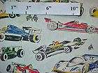 yds Bloomcraft Pit Stop color Ivory Race Car fabric