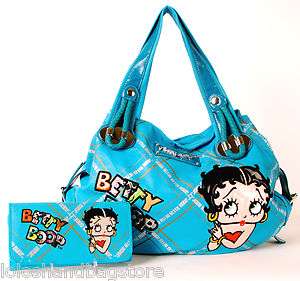 Betty Boop Purse Wallet SET Sweetheart Bag TURQUOISE  