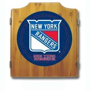  NHL New York Rangers Dart Cabinet includes Darts and Board 