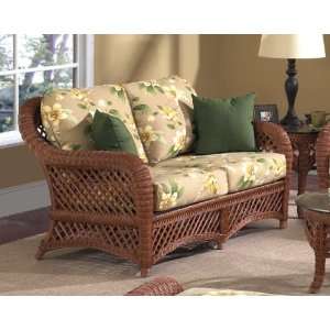    Brown Wicker Furniture Lanai Loveseat Patio, Lawn & Garden