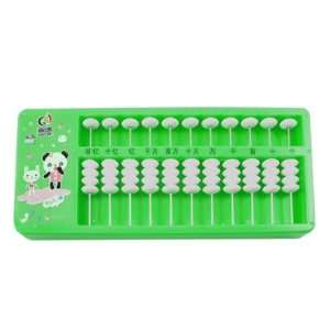   Green Plastic Frame 11 Digits Japanese Soroban Abacus Toys & Games