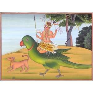  Bhairava Seated on Parrot (Vehicle of Kamadeva)   Water 