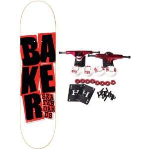  BAKER SKATEBOARDS Complete Skateboard STACKED RED 8.25 