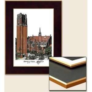 University of Florida, The Tower Collegiate Laminated Lithograph 
