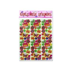  Bulk Pack of 72   Girls Rule stickers (Each) By Bulk 