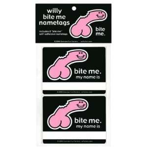  Bite Me Name Tags (8 Pack)