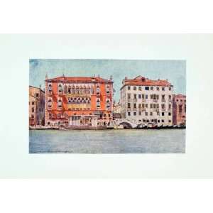 1912 Color Print Palazzo Dandolo Hotel Danieli Venice Italy Moritmer 