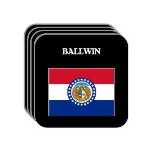 US State Flag   BALLWIN, Missouri (MO) Set of 4 Mini Mousepad Coasters
