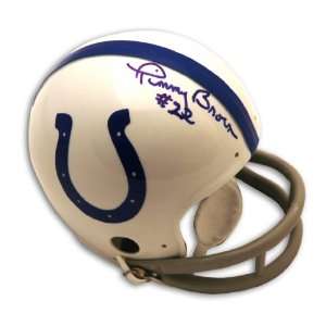 Timmy Brown Baltimore Colts Throwback Mini Helmet Autographed 