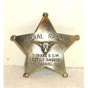   Cattle Raisers Association Old West Police Badge 