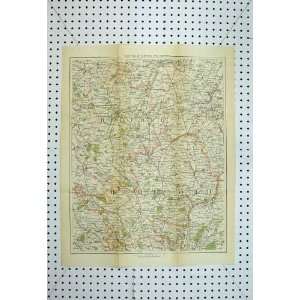  1895 Murrays Maps Bedford Hereford England Luton Bushey 