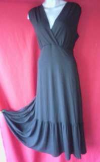 CHICOs Long Slinky Jersey Black Dress size 2 clothing chicos L 3 xl 