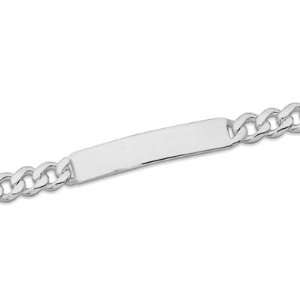   Bracelet, 7 in long, 9mm 220 Gage Curb ID Engraveable Identification