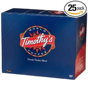 Timothys World Coffee K Cups Decaf Rainforest Bold, 24 Count Box 