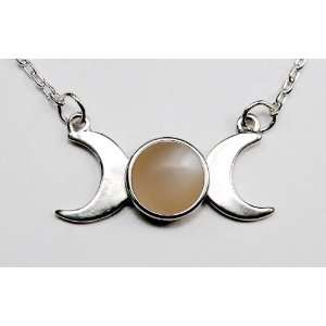  A Beautiful Triple Goddess Symbol, Accented with Genuine 