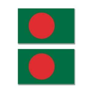 Bangladesh Country Flag   Sheet of 2   Window Bumper Stickers