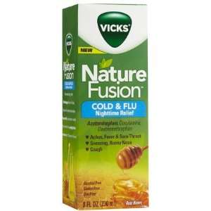  Vicks Nature Fusion Cold & Flu Nighttime Relief Real Honey 