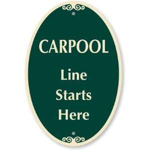  Carpool Line Starts Here Designer Signs, 18 x 12 Office 