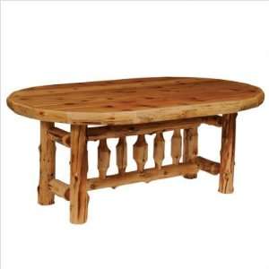   Traditional Cedar Log Oval Dining Table Finish / Size Standard / 8