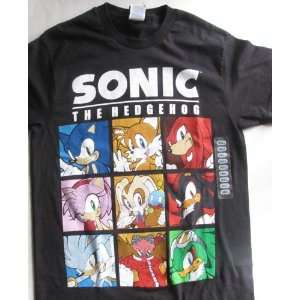  Sonic the Hedgehog Gang T Shirt Size large Color Black 