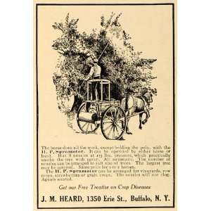   Ad H. P. Spramotor Crop Diseases Tree Sprayer Man   Original Print Ad