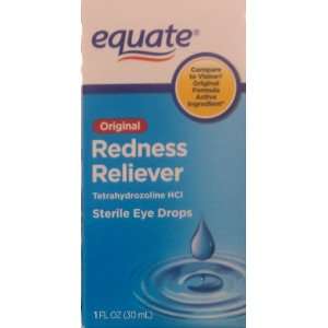 Equate Original Redness Reliever Eye Drops 1 Fl Oz Compare to Visine