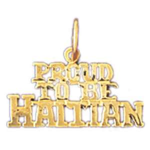  14kt Yellow Gold Proud To Me Haitian Pendant Jewelry