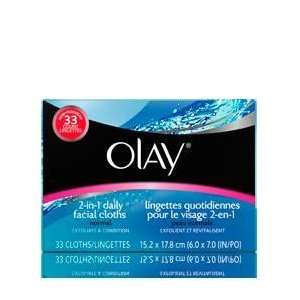  Olay 2 in 1 Daily Facial Cloths Normal Skin 4x33 Total 
