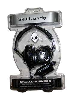   Skullcrushers Subwoofer Stereo Headphones (Black Pinstripe) NEW