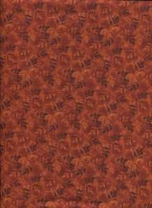 FUSIONS FERN LEAVES FOLIAGE RUST Cotton Quilt Fabric  
