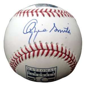  Autographed Ozzie Smith Hall of Fame Logo Baseball   MLB 