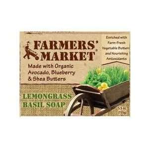  Farmers Market Bar Soap Lemongrass&Basil 5.5 Oz Health 