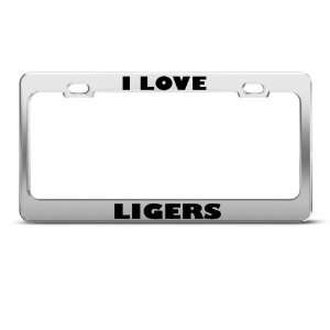 Love Ligers Liger Animal Metal license plate frame Tag Holder