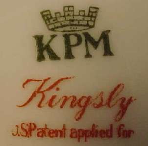 Gorgeous KINGSLEY COVERED BUTTER DISH KPM Porcelain  