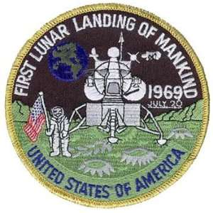  First Lunar Landing of Mankind 1969 USA 4 Embroidered 