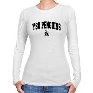  Youngstown State Penguins Ladies White Logo Arch Long 
