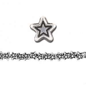  5mm Star Shaped Silver Metal Bead with Resin Base Arts 