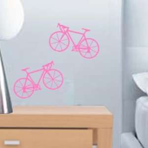  Pink 10 Road and Track Bike Bicycle Fun 2 Pack Wall 