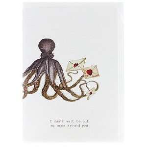   Wait To Put My Arms Around You Octopus Greeting Card 1 ea by Tokyomilk