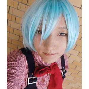   straight Party heat resist Cosplay Wig   light blue