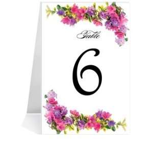   Table Number Cards   Floral Vis a Vis #1 Thru #25