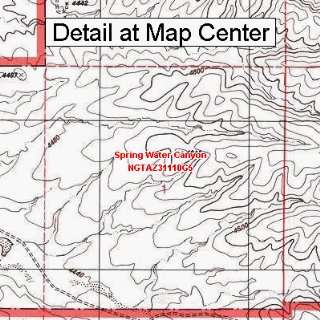 USGS Topographic Quadrangle Map   Spring Water Canyon, Arizona (Folded 