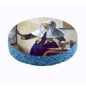   Vermeer Woman with Water Pitcher Unique Kitchen Sponge