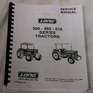 LONG TRACTOR NEW SERVICE MANUAL 360 460 510   