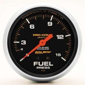 Auto Meter Pro Comp Analog Gauges Gauge, Pro Comp, Fuel Pressure, 0 15 
