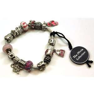  TOC BEADZ Branded Pink Shopping Bead Bracelet Jewelry